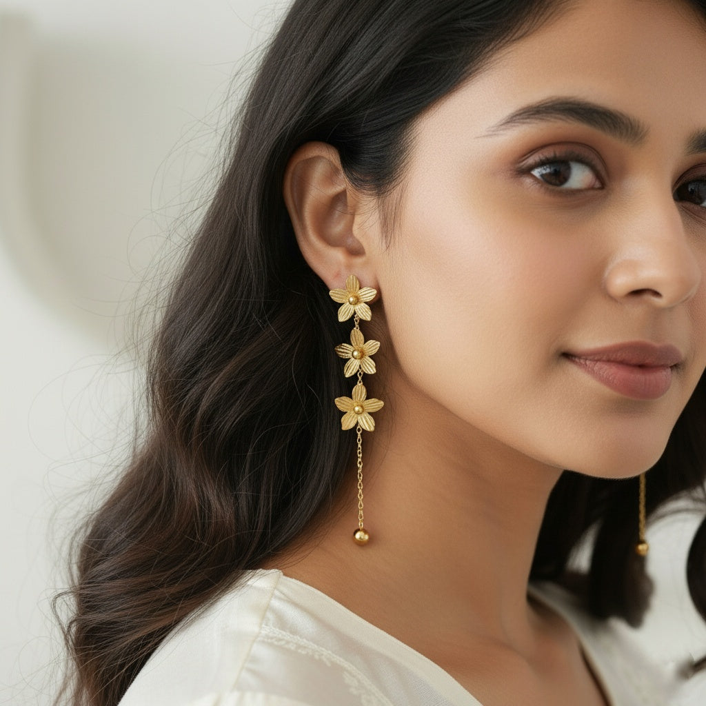 Daisy Falls Gold Earrings