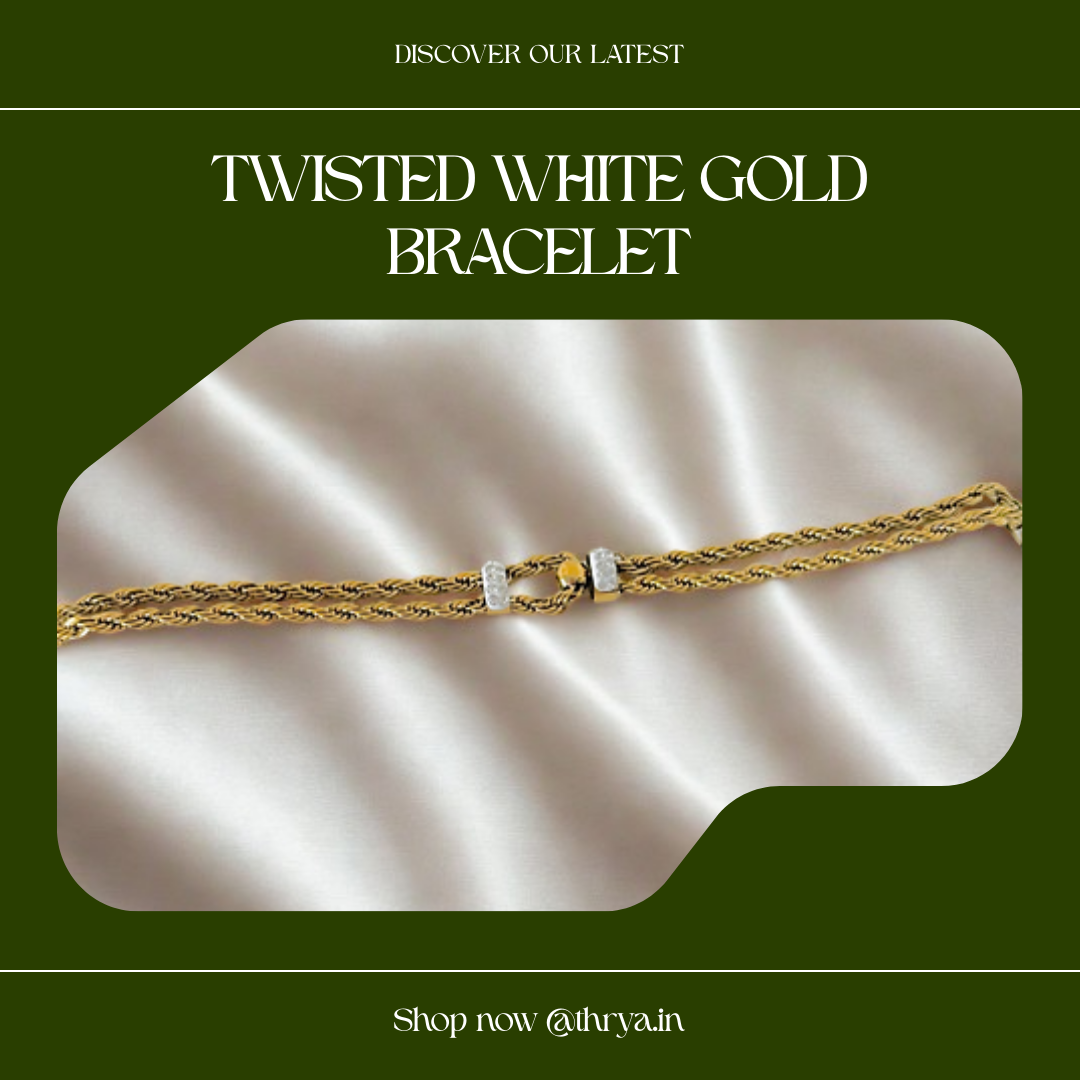 Twisted White Gold Bracelet