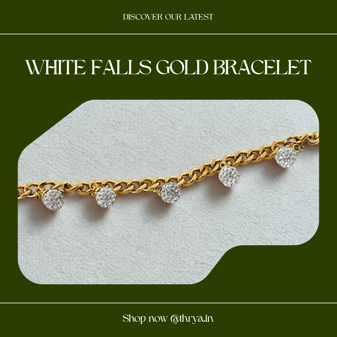 White Falls Gold Bracelet
